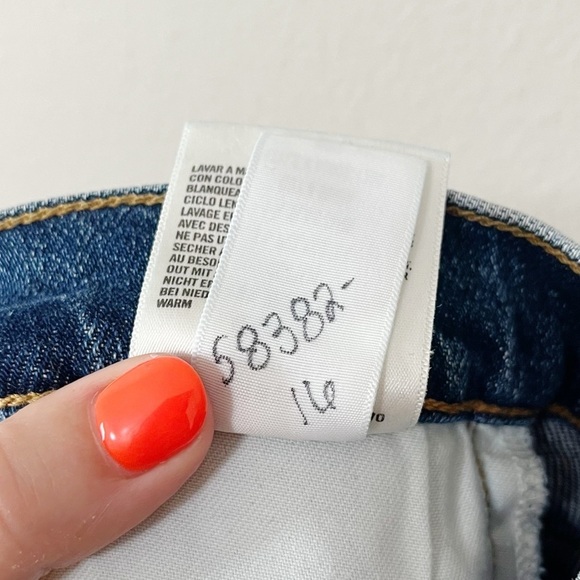 AGOLDE Nico High Rise Slim Foot Jean Straight Leg Betray Wash Size 25 Distressed - Picture 14 of 14